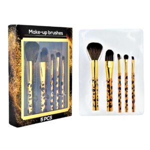 Set de brochas 5pcs Make-up Brushes dorada