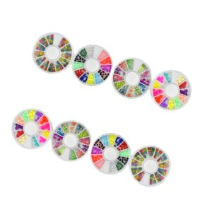 Perlas decordadoras de colores para uñas presentación redonda