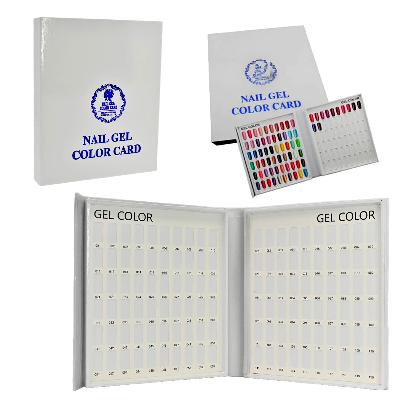 Muestrario de uñas tipo libro con 120 espacios Nail Gel Color Card ...