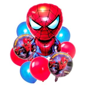 Set de 9 globos metálicos presentación Spider Man Bebé